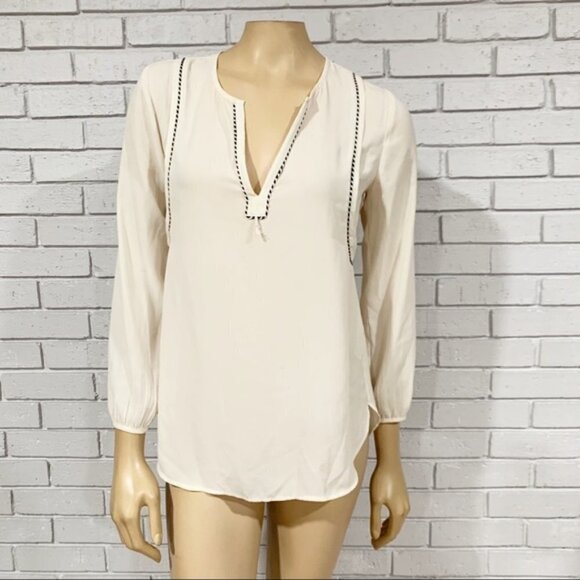 J Crew Women’s Cream Trim Top - Picture 1 of 12